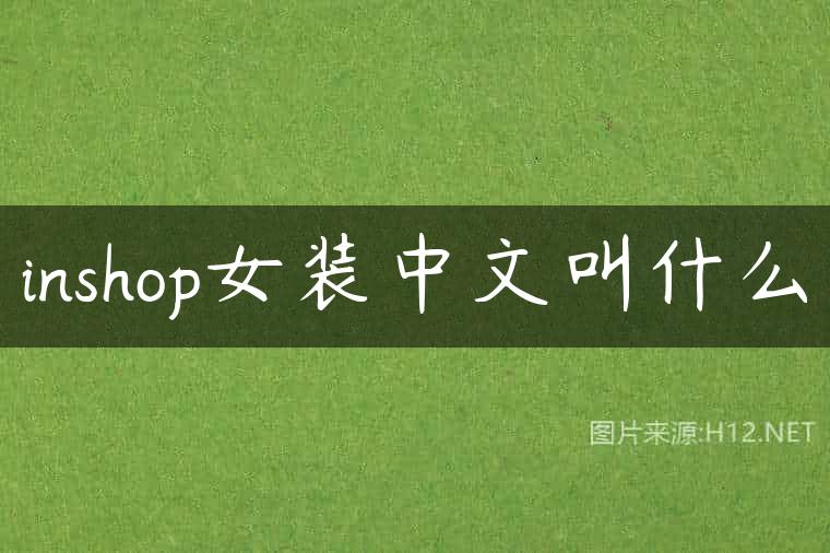 inshop女装中文叫什么