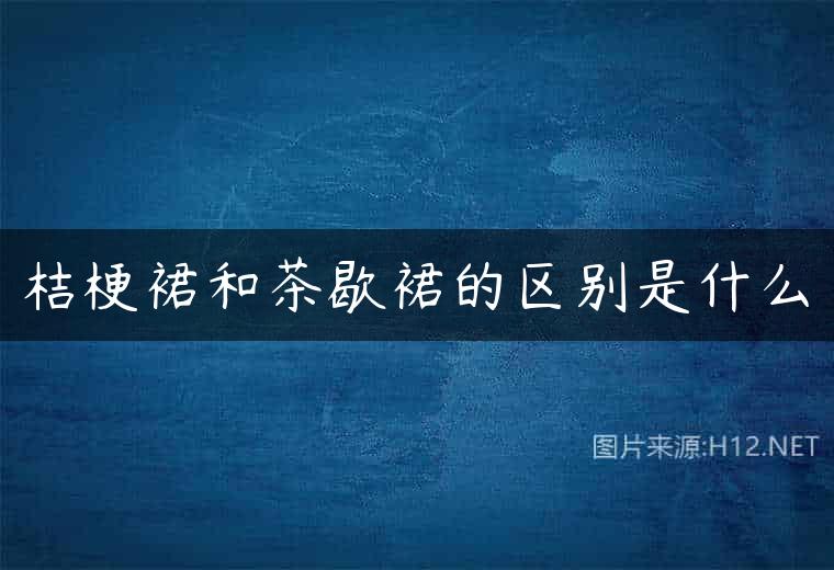 桔梗裙和茶歇裙的区别是什么