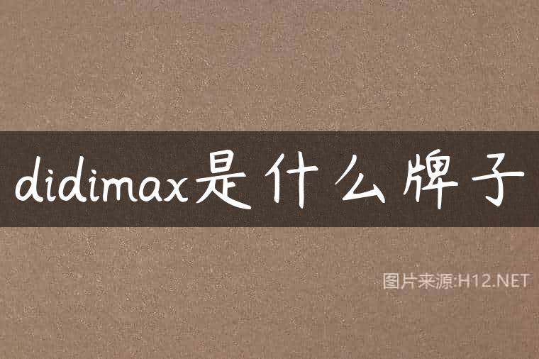didimax是什么牌子