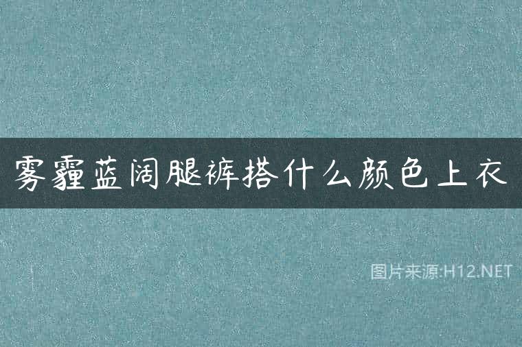 雾霾蓝阔腿裤搭什么颜色上衣