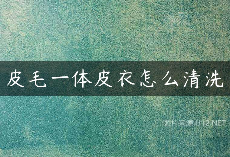 皮毛一体皮衣怎么清洗