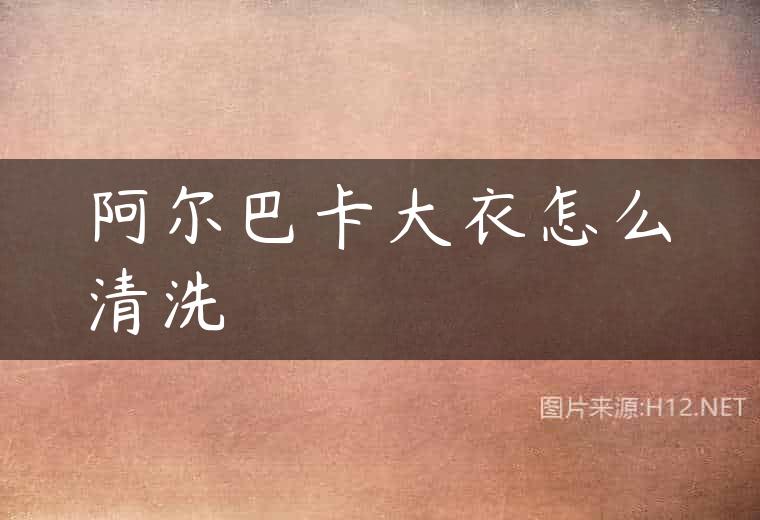 阿尔巴卡大衣怎么清洗