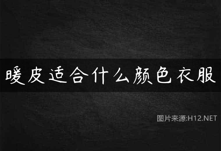 暖皮适合什么颜色衣服