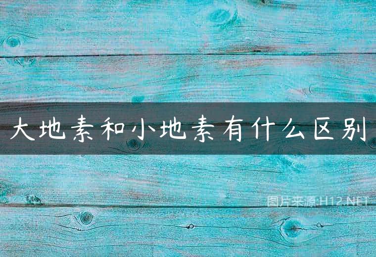 大地素和小地素有什么区别