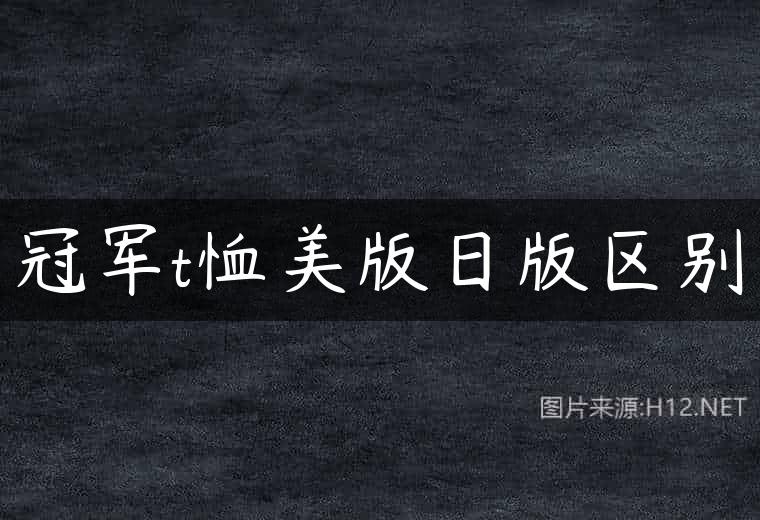 冠军t恤美版日版区别