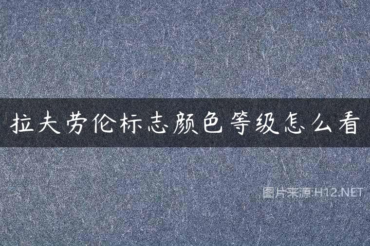 拉夫劳伦标志颜色等级怎么看