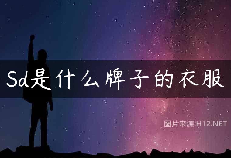 Sd是什么牌子的衣服