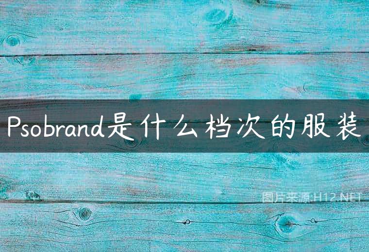 Psobrand是什么档次的服装