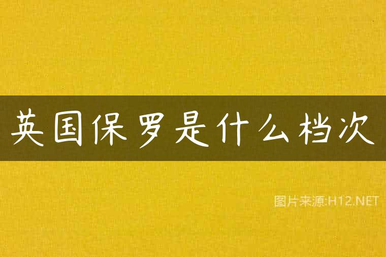 英国保罗是什么档次