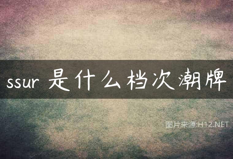 ssur 是什么档次潮牌
