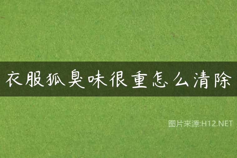 衣服狐臭味很重怎么清除