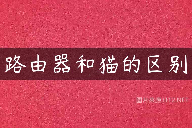 路由器和猫的区别