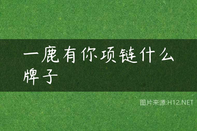 一鹿有你项链什么牌子