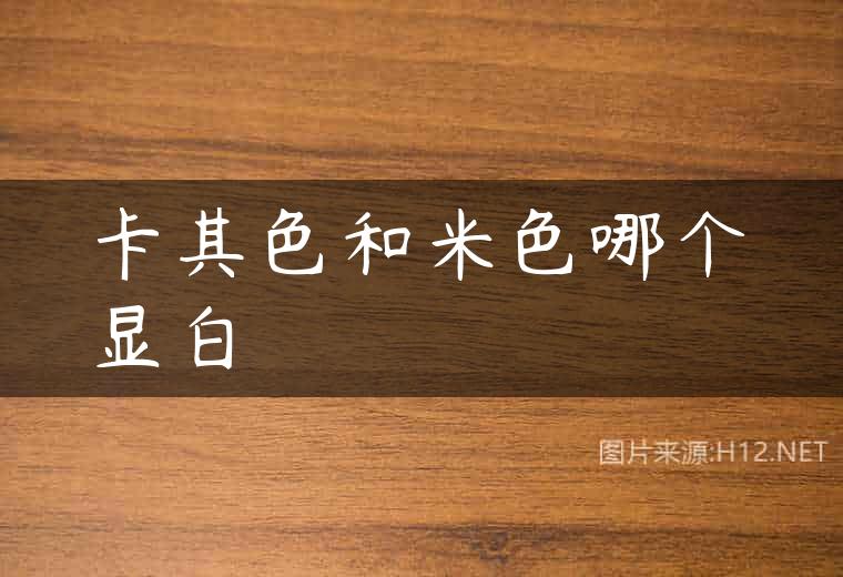卡其色和米色哪个显白