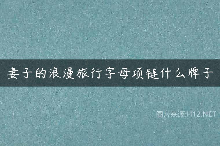 妻子的浪漫旅行字母项链什么牌子