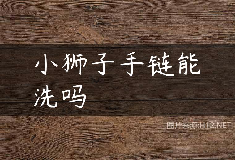 小狮子手链能洗吗