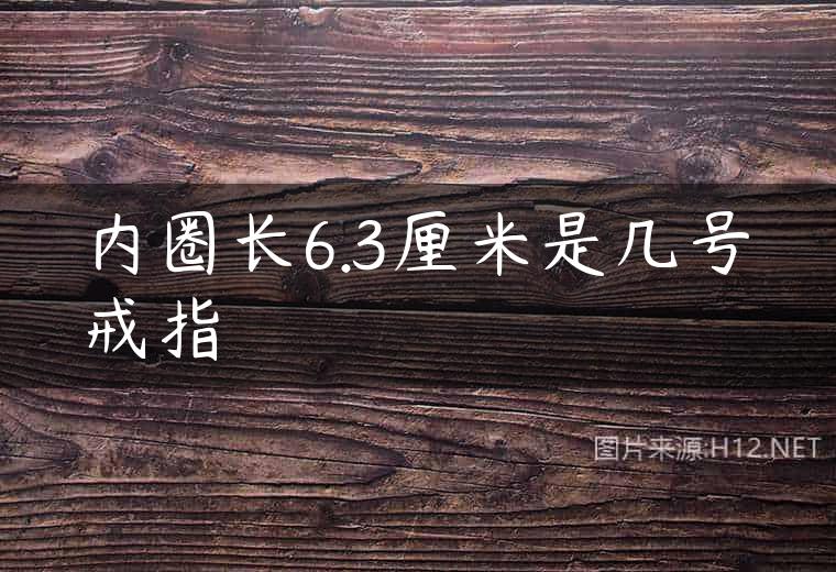 内圈长6.3厘米是几号戒指