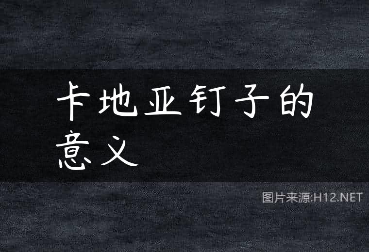 卡地亚钉子的意义
