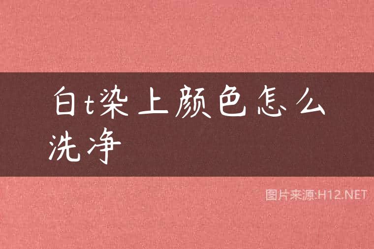白t染上颜色怎么洗净