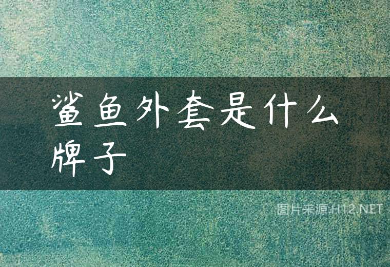 鲨鱼外套是什么牌子