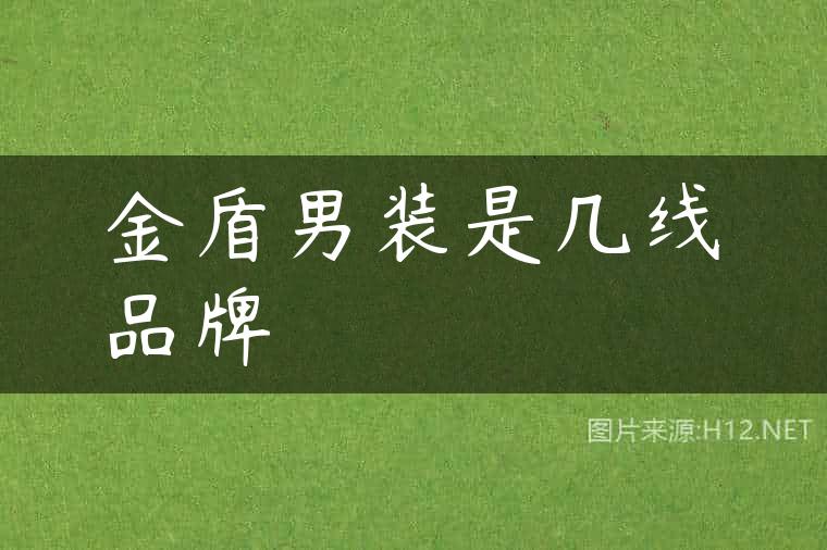 金盾男装是几线品牌
