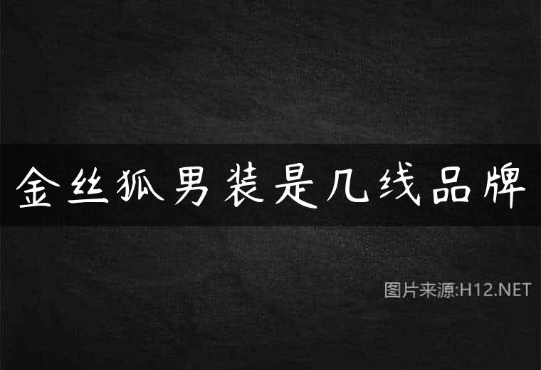 金丝狐男装是几线品牌