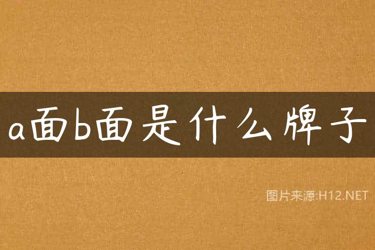 a面b面是什么牌子