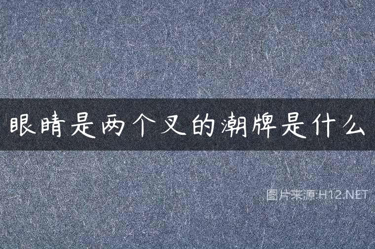 眼睛是两个叉的潮牌是什么