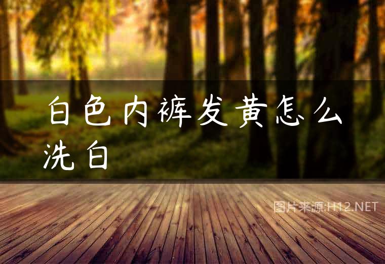 白色内裤发黄怎么洗白