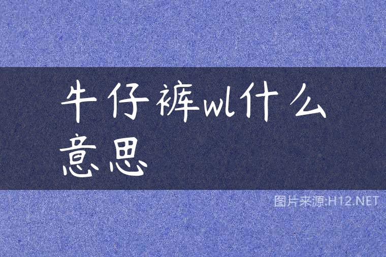 牛仔裤wl什么意思