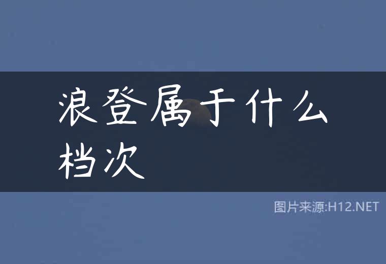浪登属于什么档次
