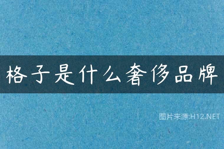 格子是什么奢侈品牌