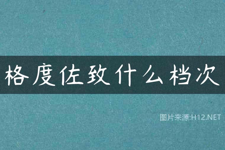 格度佐致什么档次