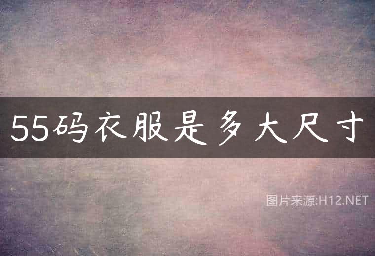 55码衣服是多大尺寸