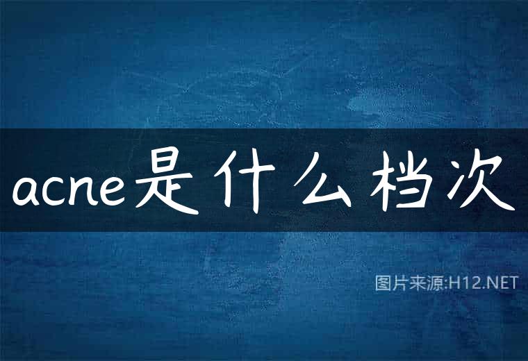 acne是什么档次
