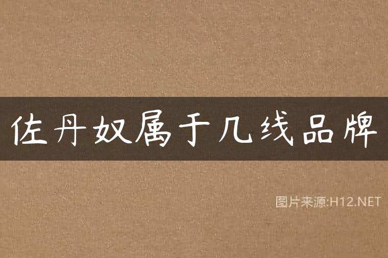 佐丹奴属于几线品牌