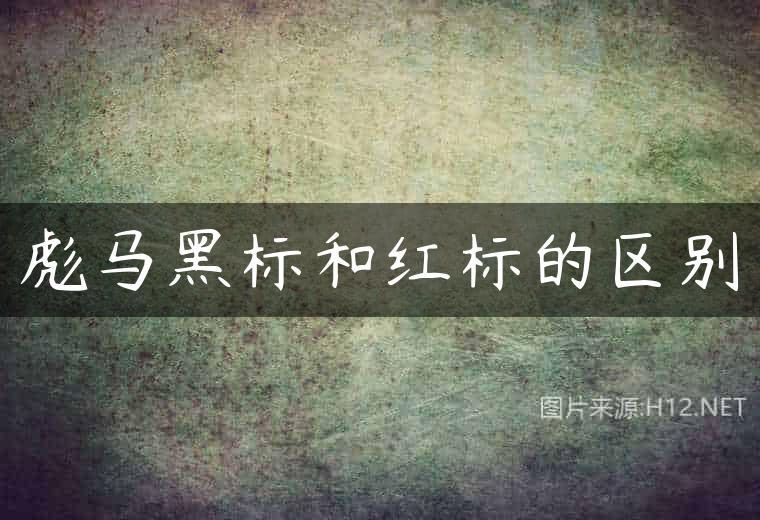 彪马黑标和红标的区别