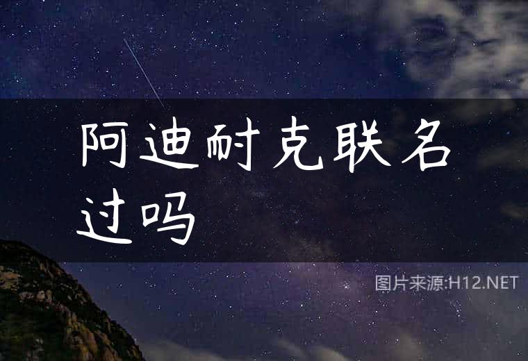 阿迪耐克联名过吗