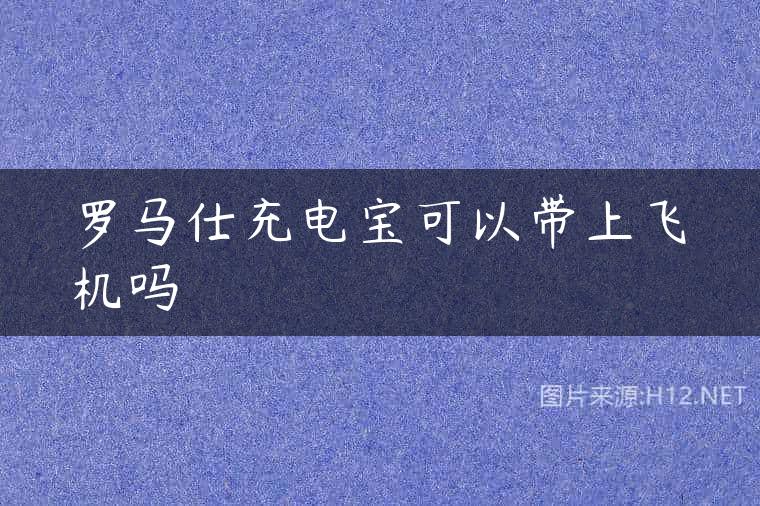 罗马仕充电宝可以带上飞机吗