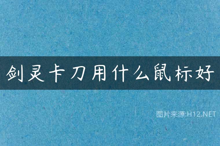 剑灵卡刀用什么鼠标好