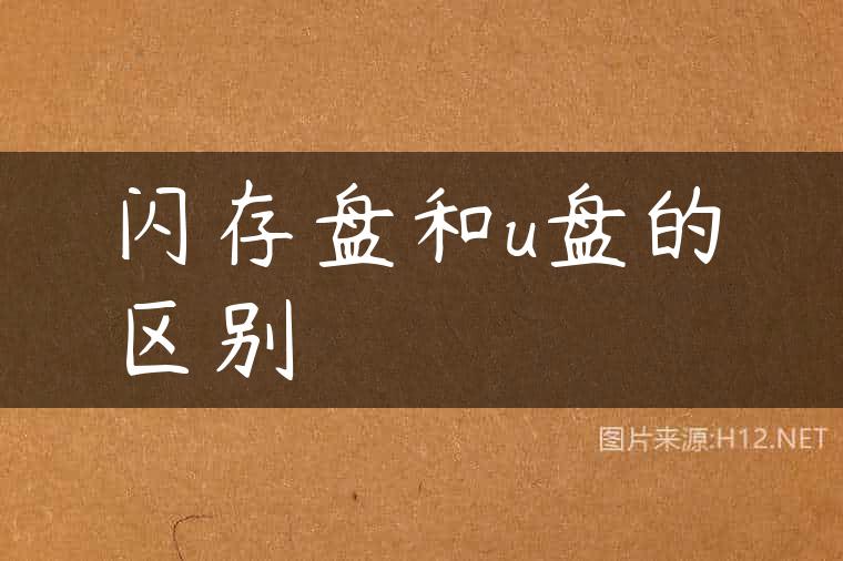 闪存盘和u盘的区别