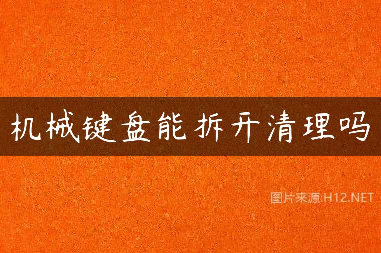 机械键盘能拆开清理吗