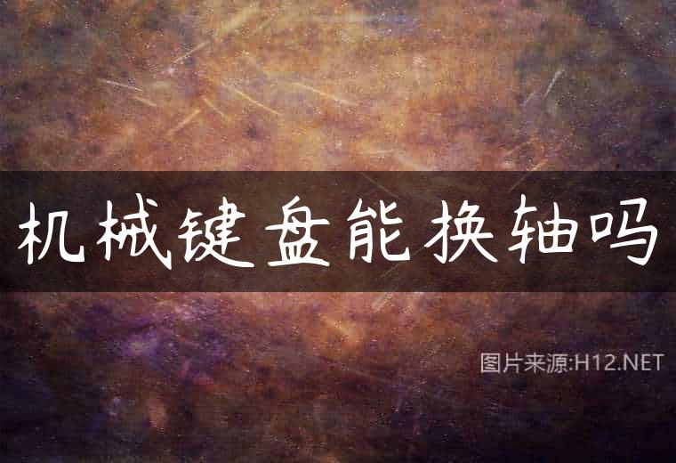 机械键盘能换轴吗