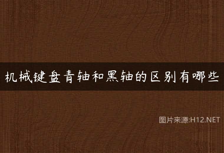 机械键盘青轴和黑轴的区别有哪些