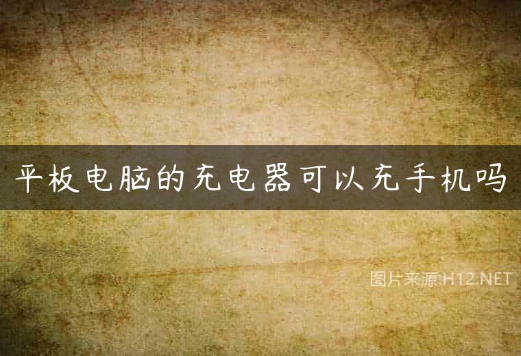 平板电脑的充电器可以充手机吗