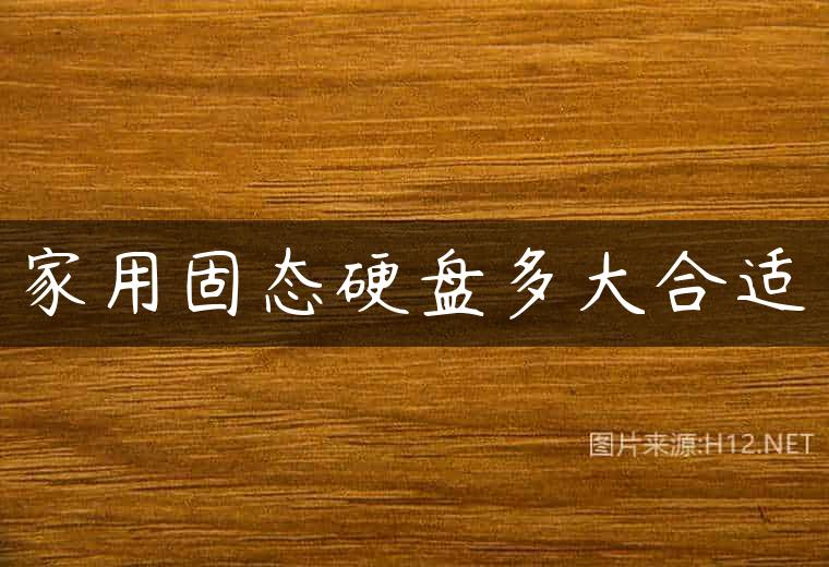 家用固态硬盘多大合适