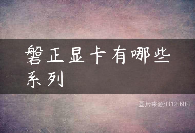 磐正显卡有哪些系列