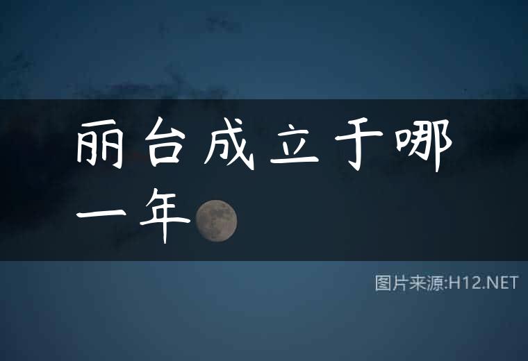 丽台成立于哪一年