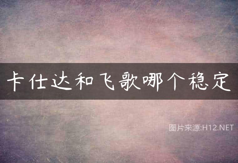 卡仕达和飞歌哪个稳定