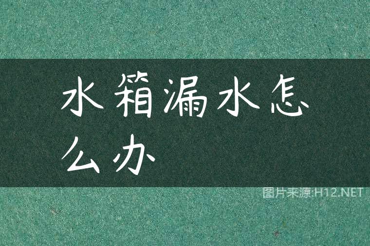 水箱漏水怎么办